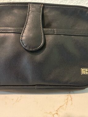 Pierre Balmain Black Crossbody Bag with Gold Logo
